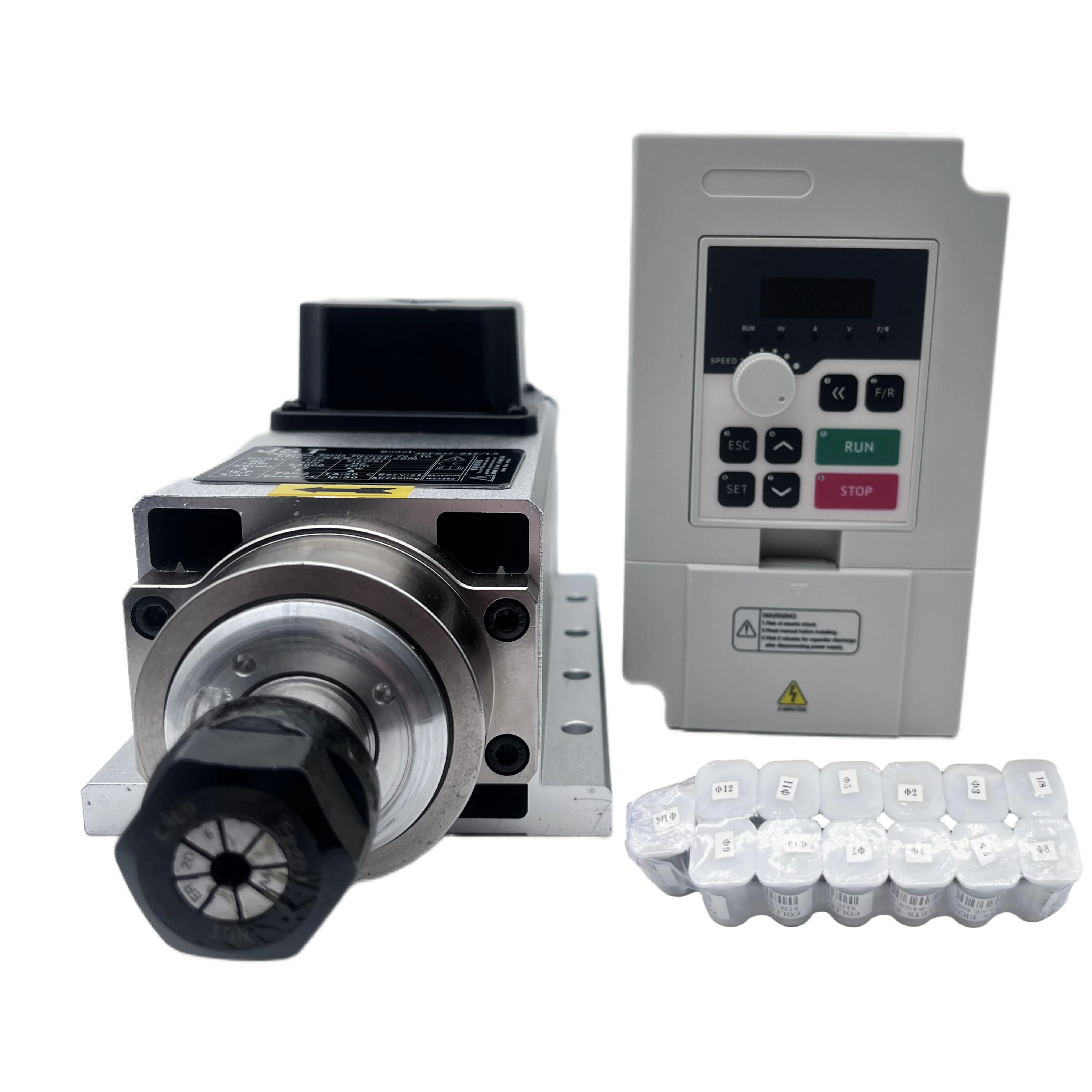 1.5KW ER11/ER20 110V/220V CNC  - Air Cooled 1.5Kw Spindle Motor Inverter 110V review and price
