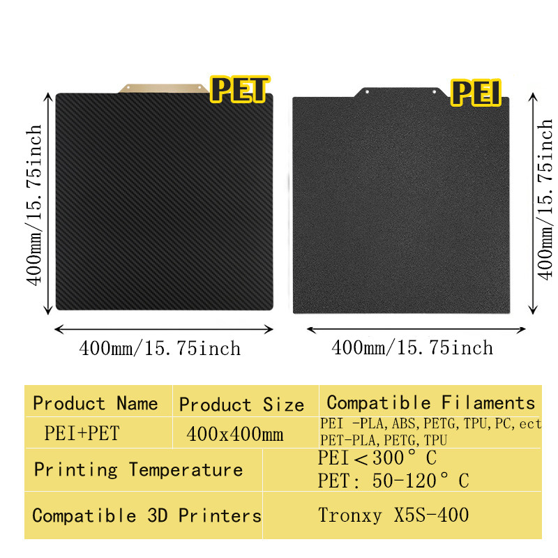 400x400mm Textured/Smooth PEI  - Cnc 3018 Pro Max Metal review and price